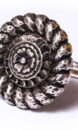 Inel Floare din argint patinat