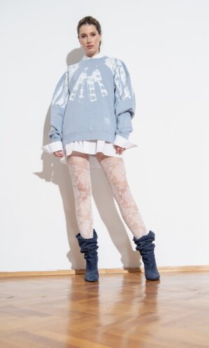 Sweater Romanesc Bleu Ciel